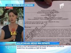 Examenul de la Liceul "Dimitrie Bolintineanu" continua fara profesorii acuzati de frauda