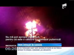 Un tren plin cu combustibil a explodat in Canada