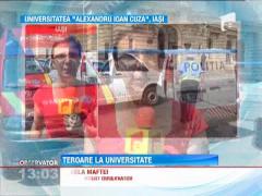 Un barbat a detonat o bomba intr-o universitate din Iasi