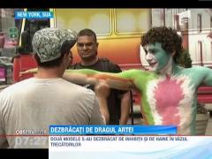 Expozitie cu modele pictate nud, la New York