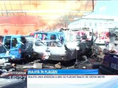 Rulota in flacari, la Arad