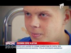 Pretul unei vieti normale! Cosmin a fost diagnosticat cu cancer osos