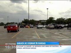 A plouat cu gheata in Kansas