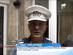 La un semn al unui politist, un tanar fara permis a intrat cu masina intr-un gard