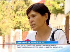 Sportiva incendiata de sot