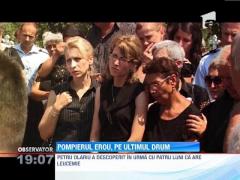 Pompierul erou de la Roman, condus pe ultimul drum