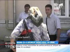 Mama care si-a aruncat pruncul la caini, gasita de politisti