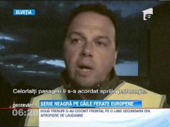 Serie neagra pe caile ferate europene! 35 de raniti in ciocnirea frontala a doua trenuri, in Elvetia