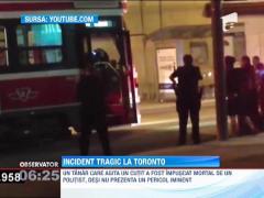 Incident tragic la Toronto! Un tanar a fost impuscat mortal de un politist, desi era inarmat doar cu un cutit