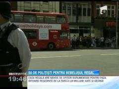 Micul print George, pazit de 50 de politisti