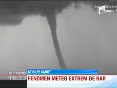 Fenomen meteo extrem de rar in largul Marii Ionice din Grecia