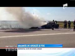 Un tanar din Bulgaria, la un pas sa arda de viu in propria masina