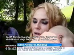 Un copil care nu mai are mult de trait a fost cavaler de onoare la nunta parintilor sai