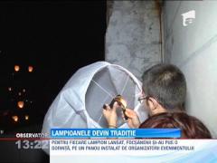 Sute de lampioane s-au inaltat in Focsani