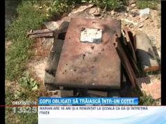 Iasi: Trei copii traiesc intr-un cotet din chirpici