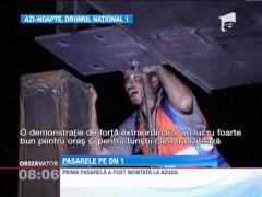 Pasarele piteonale montate la Azuga, Comarnic si Busteni