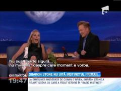 Sharon Stone a reluat memorabila scena din "Basic Instinct" pe platoul de filmare al unei emisiuni TV