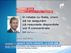 Ancheta pentru concertul sustinut in Italia de Elton John