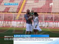 Andrei de la Alb Negru, alaturi de fanii rapidisti aflati in greva foamei