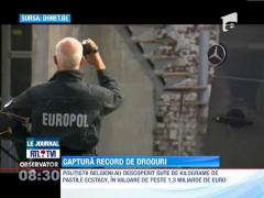 Captura record de droguri, in valoare de peste 1,3 miliarde de euro, in Belgia