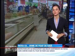 Inspectorii OPC au descoperit sortimente de pateu ce contin doar 5 la suta ficat de rata