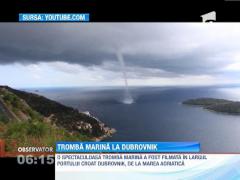 Tromba marina, in largul portului croat Dubrovnik