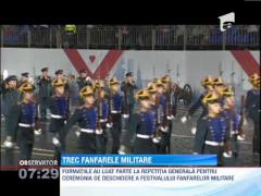 Repetitii inainte de Festivalul Muzicilor Militare