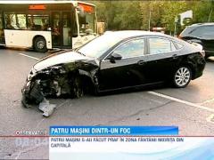Accident spectaculos in Capitala: trei masini ciocnite