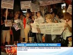Nadine, amenintata din cauza protestului fata de maidanezi