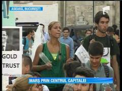 Aproape 10.000 de oameni au protestat fata de exploatarea de la Rosia Montana