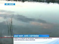 Trupul unui adolescent, gasit dupa trei saptamani intr-un rau din Neamt