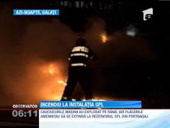 Galati: O masina dotata cu instalatie pe gaz s-a facut scrum