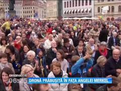 Drona prabusita in fata Angelei Merkel
