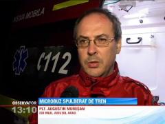 Arad: Microbuz spulberat de tren