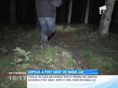 Copilul de sase ani ratacit intr-o padure din Suceava a fost gasit
