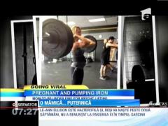 O halterofila insarcinata din California nu a renuntat la pasiunea sa!