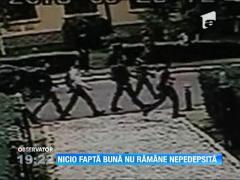 Un elev a fost lovit crunt, dupa ce a incercat sa desparta un grup de batausi