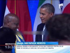 Barack Obama nu mai fumeaza pentru ca se teme de sotia sa