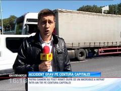 Grav accident rutier pe soseaua de centura a Capitalei. Patru oameni au fost raniti