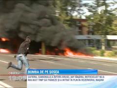 Constanta: O motocicleta a explodat dupa ce a intrat intr-un camion