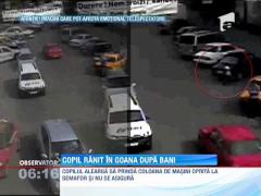 IMAGINI SOCANTE! Copil ranit, in timp ce incerca sa spele parbrize