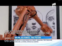 Trei tablouri identice au fost create, simultan, cu ajutorul unor roboti