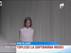 Doua protestatare FEMEN si-au aratat sanii la prezentarea colectiei Nina Ricci