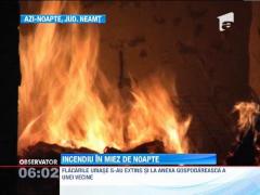 Incendiu violent in miez de noapte