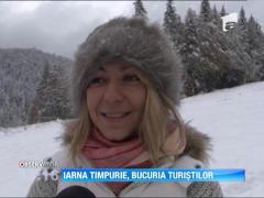 Iarna timpurie, bucuria turistilor de pe Valea Prahovei