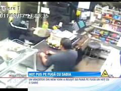 Hot pus pe fuga cu sabia