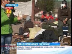 Utilajele trimise de primarie in Eforie Sud au demolat si ultimele baraci ramase in picioare