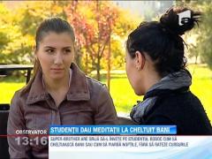 Studentii dau meditatii la cheltuit bani