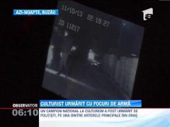 Campion national la culturism, urmarit de politie cu focuri de arma