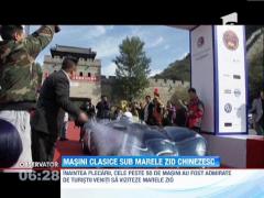 Mai multe masini clasice au fost expuse la Marele Zid Chinezesc